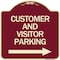 Signmission Customer and Visitor Parking W/ Right Arrow Heavy-Gauge Aluminum Sign, 18" x 18", BU-1818-24215 A-DES-BU-1818-24215 - alternate 1